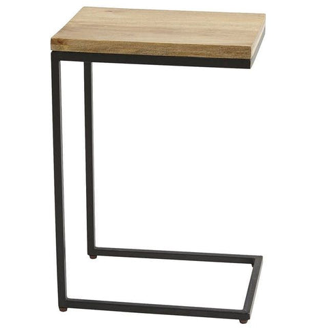 H57 Iron Arc Top C Side Wooden Table