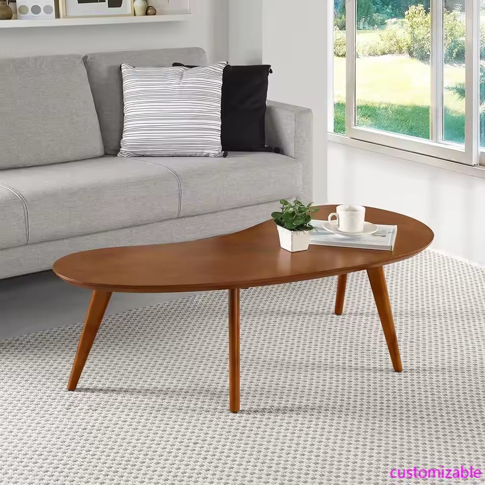 W19 Elmstone: Solid Wood Centre Table, Rustic Minimalist Living Room Furniture