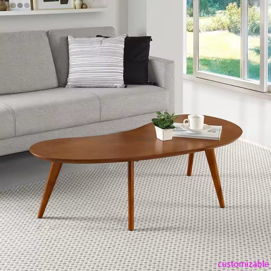 W19 Elmstone: Solid Wood Centre Table, Rustic Minimalist Living Room Furniture