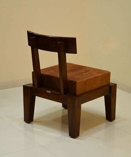 P28 Little Timber: Upholstered Wooden Slipper Chair