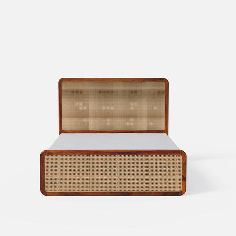 R37 Earth Loom : Handcrafted Rattan & Cane Bed