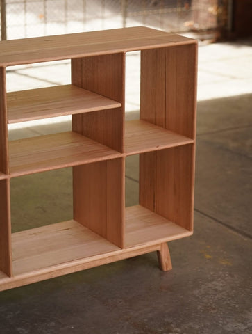 W129 ArborShelf: Modern Wood & Metal Bookshelf