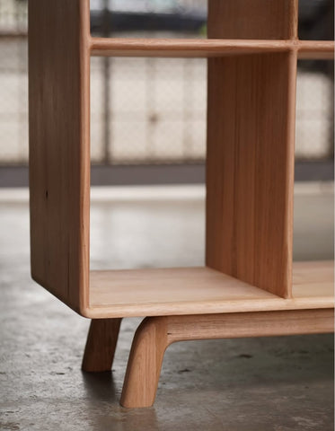 W129 ArborShelf: Modern Wood & Metal Bookshelf