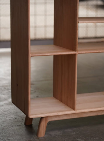 W129 ArborShelf: Modern Wood & Metal Bookshelf