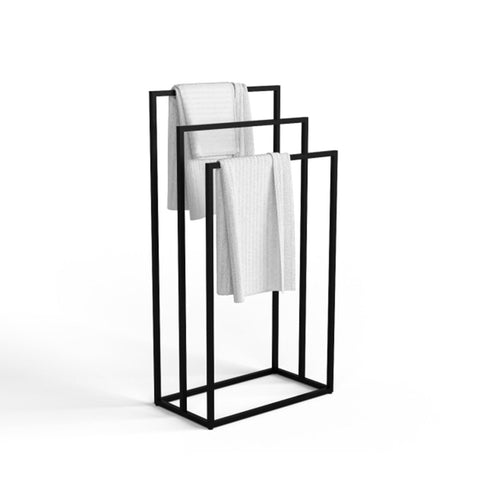 2-tier metal towel rack corner placement