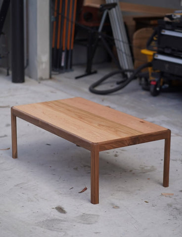 W135 Zento: Solid Wood Centre Table, Rustic Minimalist Living Room Furniture
