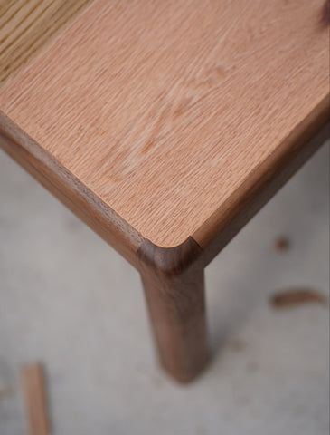 W135 Zento: Solid Wood Centre Table, Rustic Minimalist Living Room Furniture