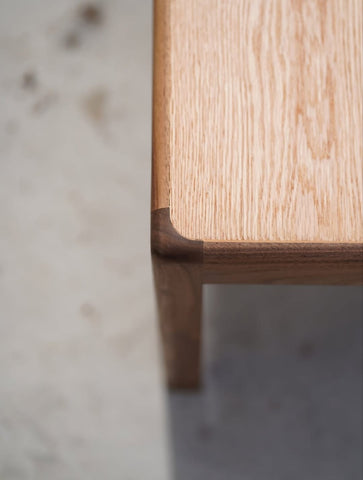 W135 Zento: Solid Wood Centre Table, Rustic Minimalist Living Room Furniture
