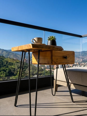L45 Moss: Live Edge Side Table