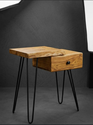 L45 Moss: Live Edge Side Table