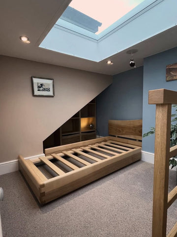 W144 Opal: Solid Wood Bed