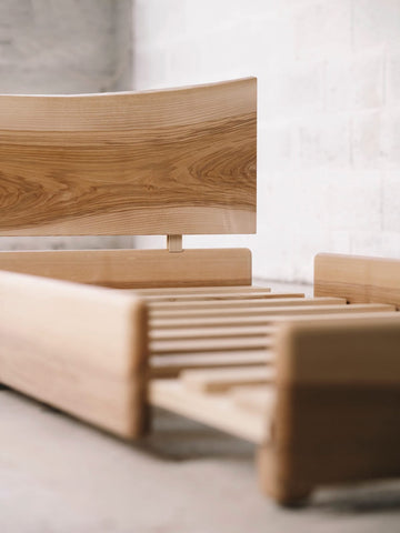 W144 Opal: Solid Wood Bed
