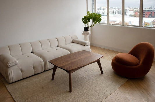 W20 Summerwood: Solid Wood Centre Table, Rustic Minimalist Living Room Furniture