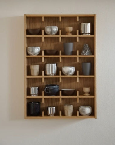 W22 Millhouse: Cup Shelf, Wooden Cup Shelf & Mug Organizer, Rustic Wall-Mounted Kitchen Storage