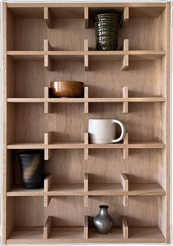 W22 Millhouse: Cup Shelf, Wooden Cup Shelf & Mug Organizer, Rustic Wall-Mounted Kitchen Storage