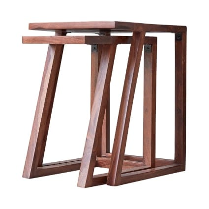 W105 Zen: Solid Wood Nesting Table