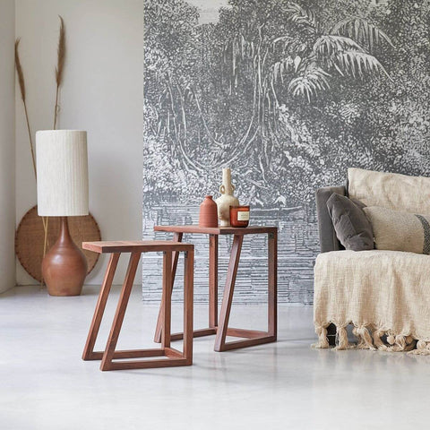 W105 Zen: Solid Wood Nesting Table