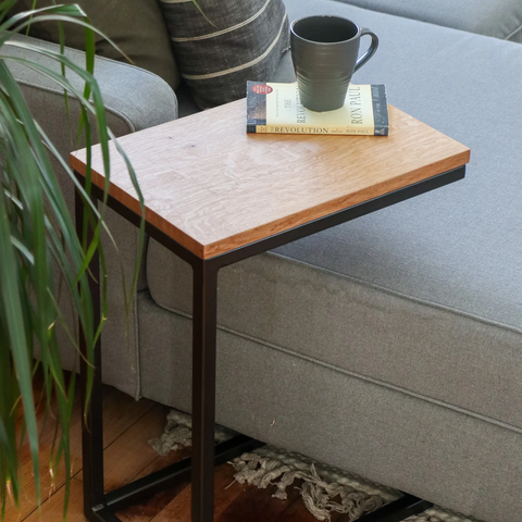 Live Edge Top C Side Wooden Table