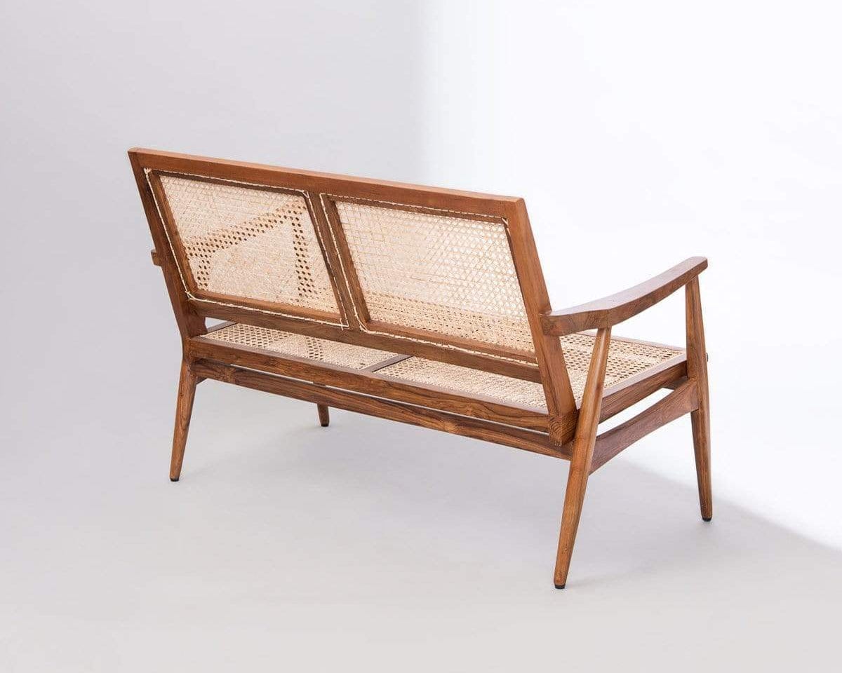 Bench placed in a dining area or living room