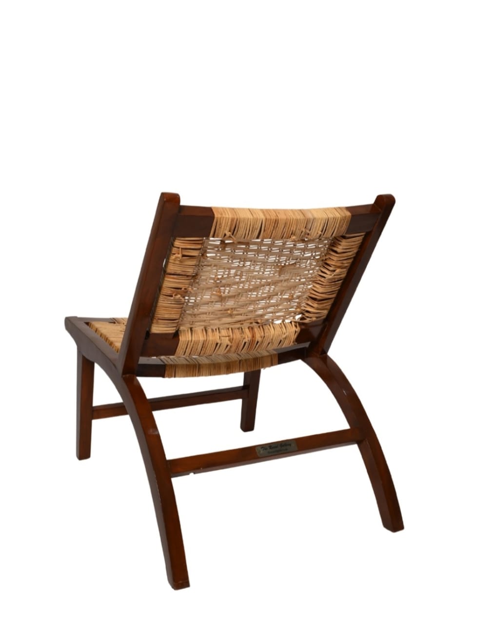 "Close-up of cane backrest weave on comfort chair"