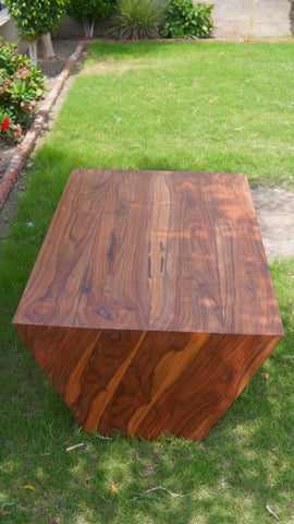 W23 Rosewood: Solid Wood Centre Table, Rustic Minimalist Living Room Furniture