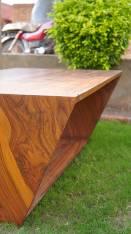 W23 Rosewood: Solid Wood Centre Table, Rustic Minimalist Living Room Furniture