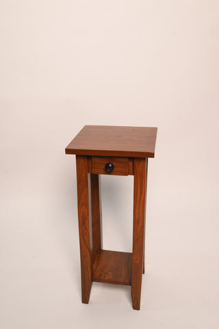 W05 Aiydan: Wooden Plant Side Table, Dual-Purpose Stand & Planter, Rustic Decor Piece, Multifunctional Wooden Planter Table, Indoor Plant Stand, Stylish Indoor Planter Stand, Handcrafted Wooden Side Table with Planter Compartment