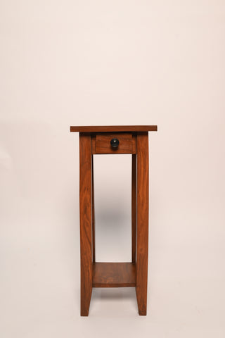 W05 Aiydan: Wooden Plant Side Table, Dual-Purpose Stand & Planter, Rustic Decor Piece, Multifunctional Wooden Planter Table, Indoor Plant Stand, Stylish Indoor Planter Stand, Handcrafted Wooden Side Table with Planter Compartment