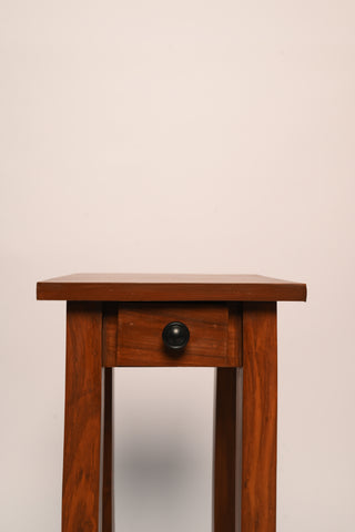 W05 Aiydan: Wooden Plant Side Table, Dual-Purpose Stand & Planter, Rustic Decor Piece, Multifunctional Wooden Planter Table, Indoor Plant Stand, Stylish Indoor Planter Stand, Handcrafted Wooden Side Table with Planter Compartment