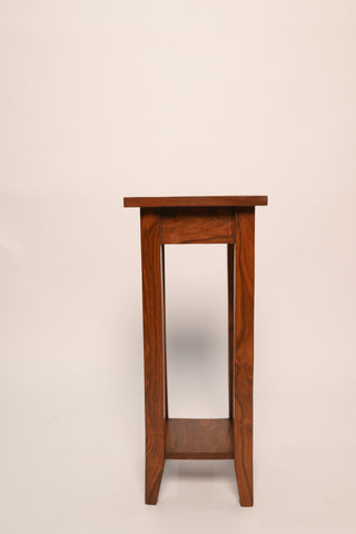 W05 Aiydan: Wooden Plant Side Table, Dual-Purpose Stand & Planter, Rustic Decor Piece, Multifunctional Wooden Planter Table, Indoor Plant Stand, Stylish Indoor Planter Stand, Handcrafted Wooden Side Table with Planter Compartment