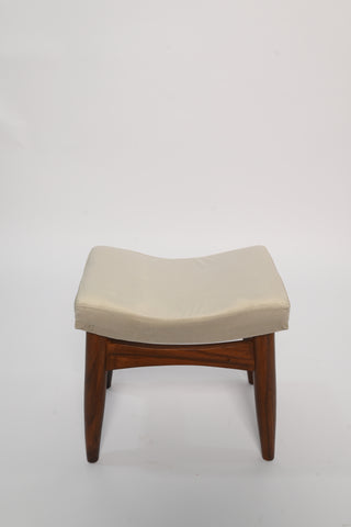 P04 Vanity: Upholstered Wooden Stool, Solid Wood Stool with Cushioned Top Poshish Handcrafted Comfort for Any Room, Functional & Stylish Seating