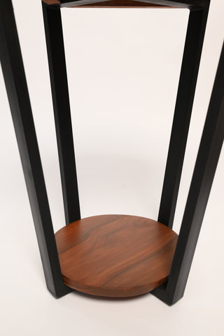 H11 CastWood: Rustic Wooden End Table, Solid Wood Side Table, Minimalist Wooden Side Table, Timeless Design for Every Space, Compact & Functional, Perfect for Living Rooms & Bedrooms