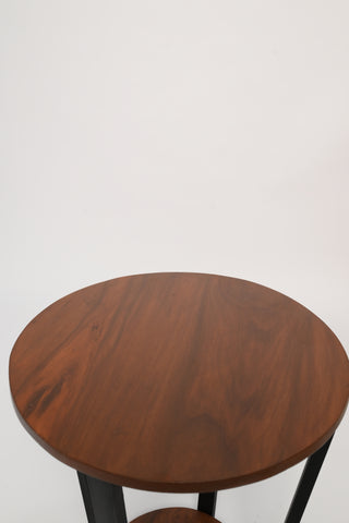 H11 CastWood: Rustic Wooden End Table, Solid Wood Side Table, Minimalist Wooden Side Table, Timeless Design for Every Space, Compact & Functional, Perfect for Living Rooms & Bedrooms