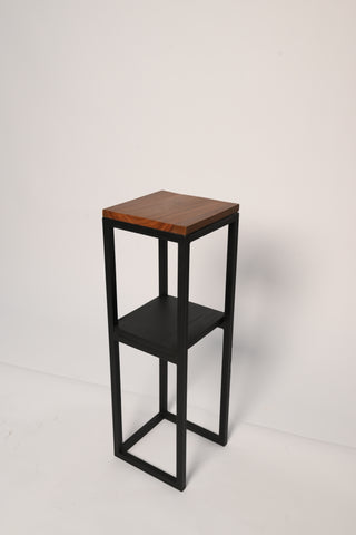 H03 Blacksmith: Wooden End Table with Storage, Storage End Table, Minimalist & Versatile, Space-Saving Solution