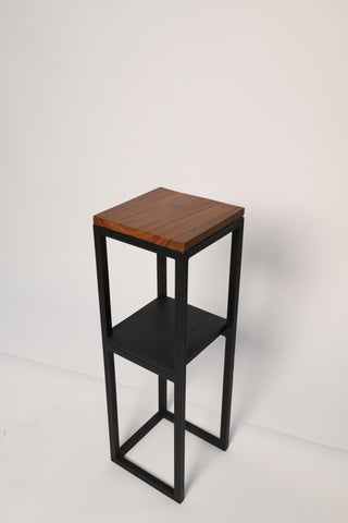 H03 Blacksmith: Wooden End Table with Storage, Storage End Table, Minimalist & Versatile, Space-Saving Solution
