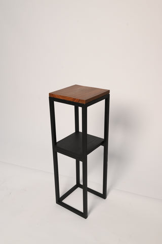 H03 Blacksmith: Wooden End Table with Storage, Storage End Table, Minimalist & Versatile, Space-Saving Solution