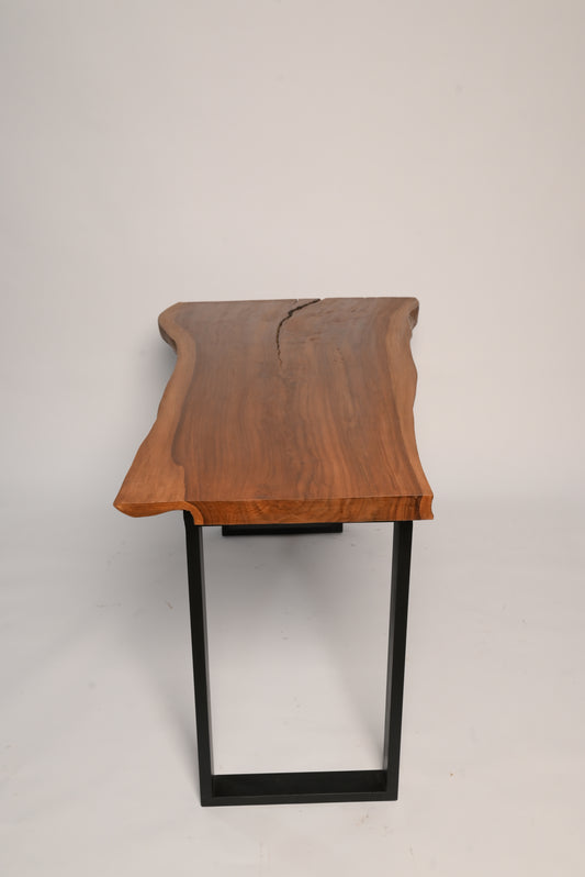 L03 Heartline: Rustic Wood Dining Table, Wooden Kitchen Table Top, Live Edge Farmhouse Table, Wooden Desk, Writing Desk, Computer Desk