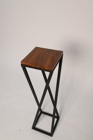 H49 Geometric: Modern Plant Stand, Storage End Table, Minimalist & Versatile, Elevate Your Greenery in Style