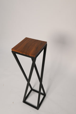 H49 Geometric: Modern Plant Stand, Storage End Table, Minimalist & Versatile, Elevate Your Greenery in Style