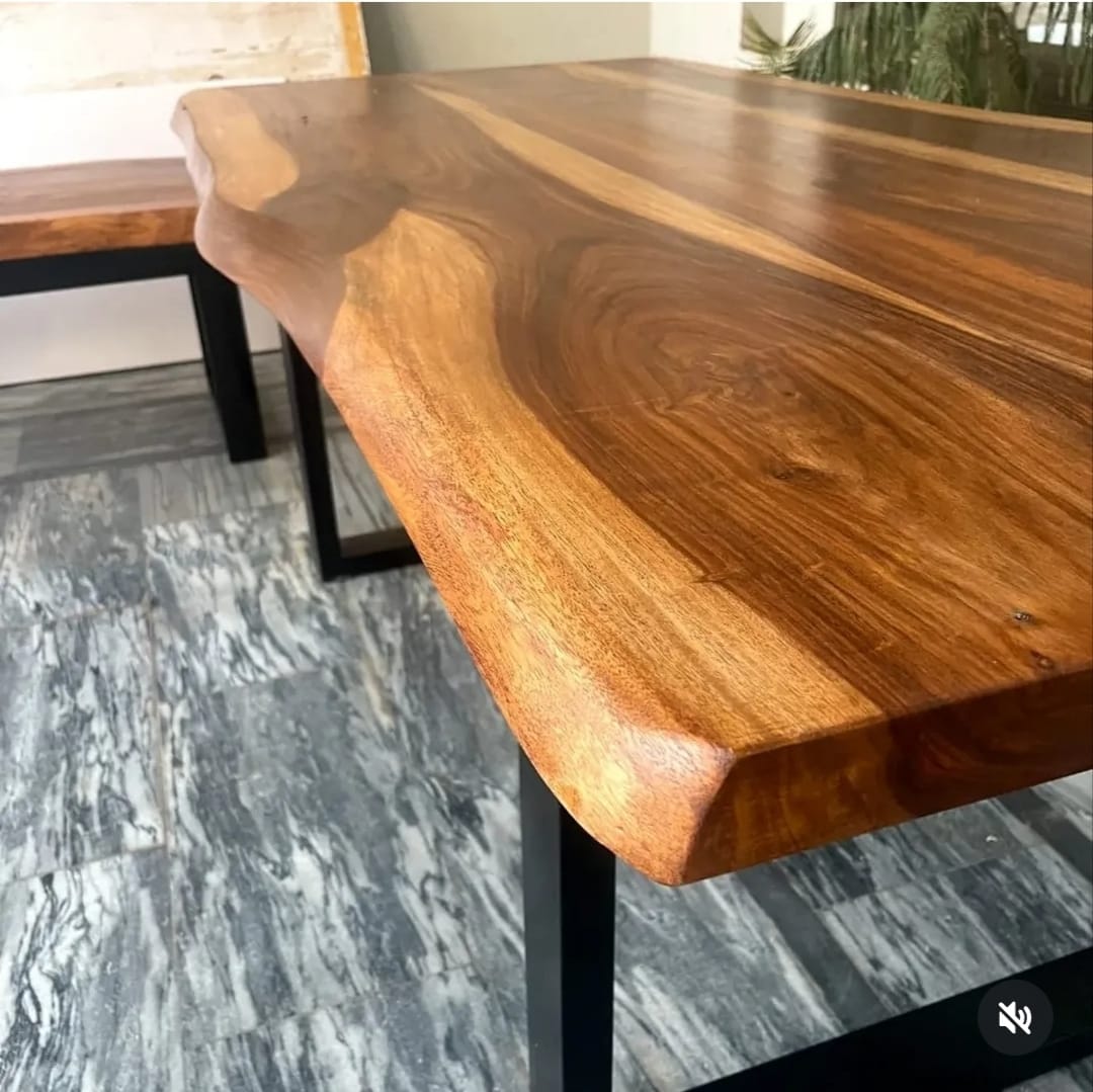 Dining table angled view showing full length