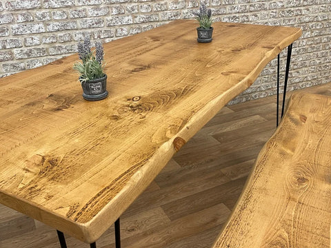 Dining table leg and joint detail
