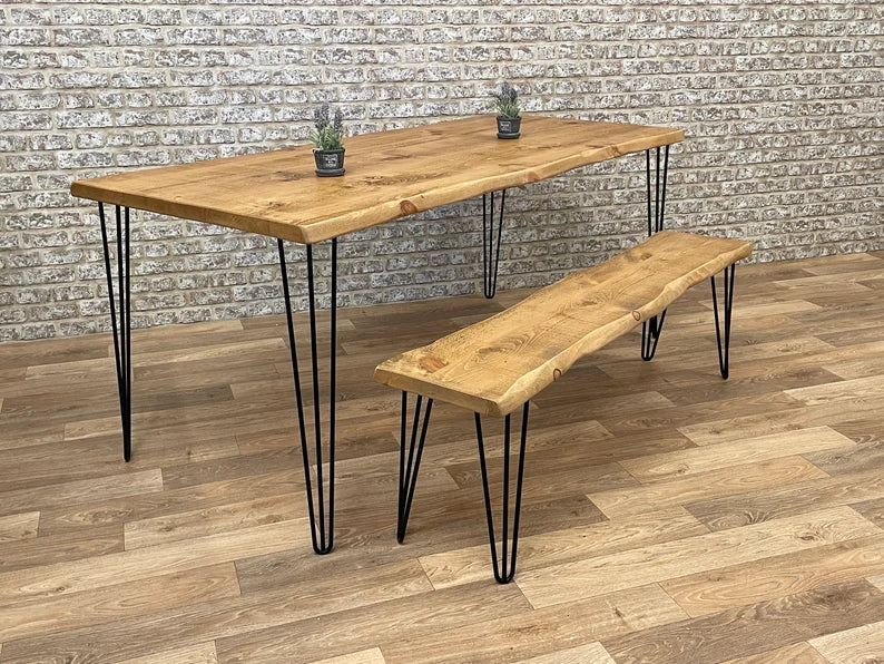 Dining table styled with place settings