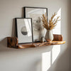 Ergo live edge floating wood shelf, full view
