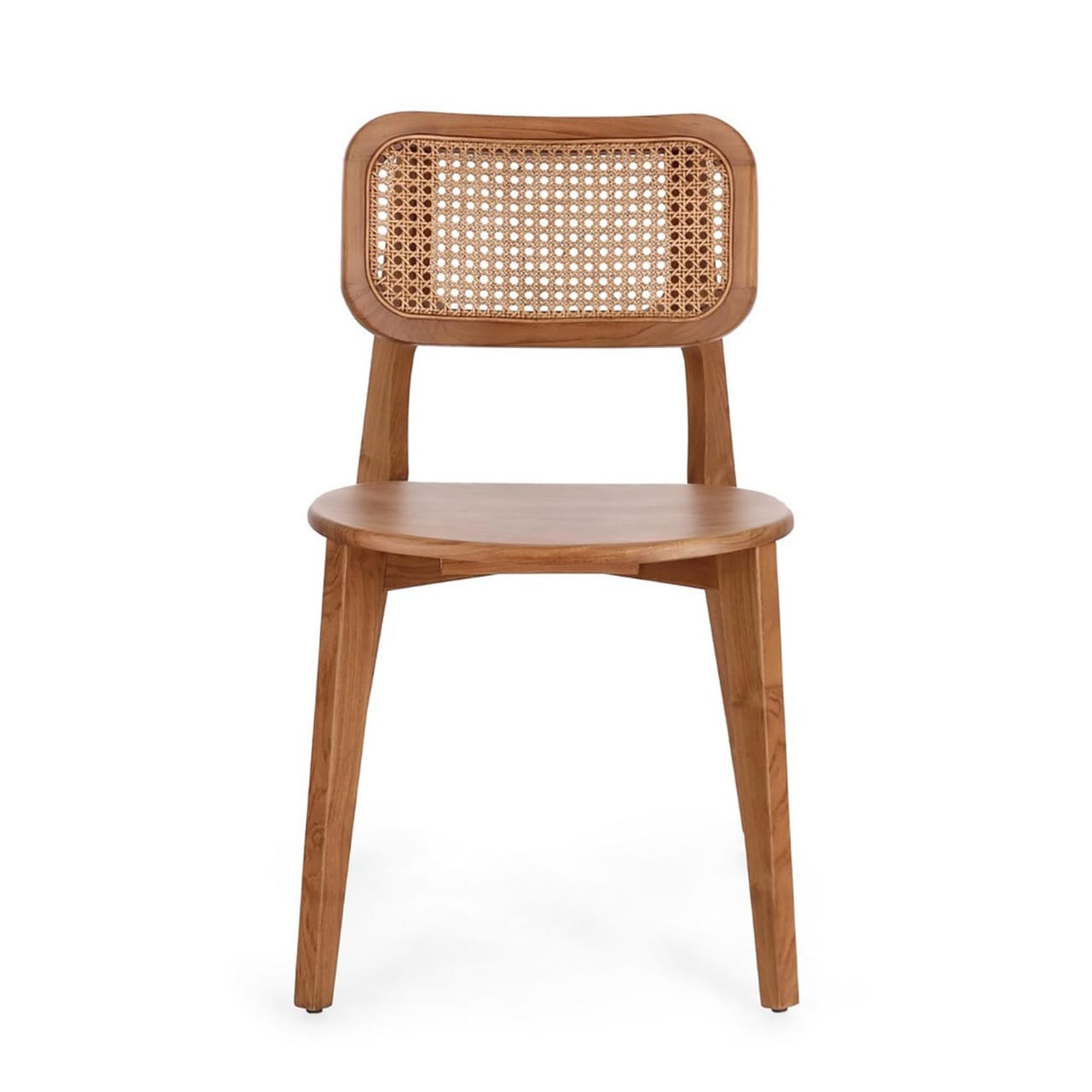 Front view of Kora Bamboo chair showing ergonomic seat and backrest