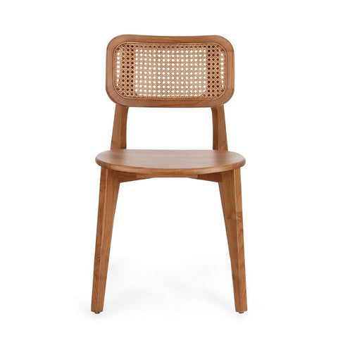 Front view of Kora Bamboo chair showing ergonomic seat and backrest