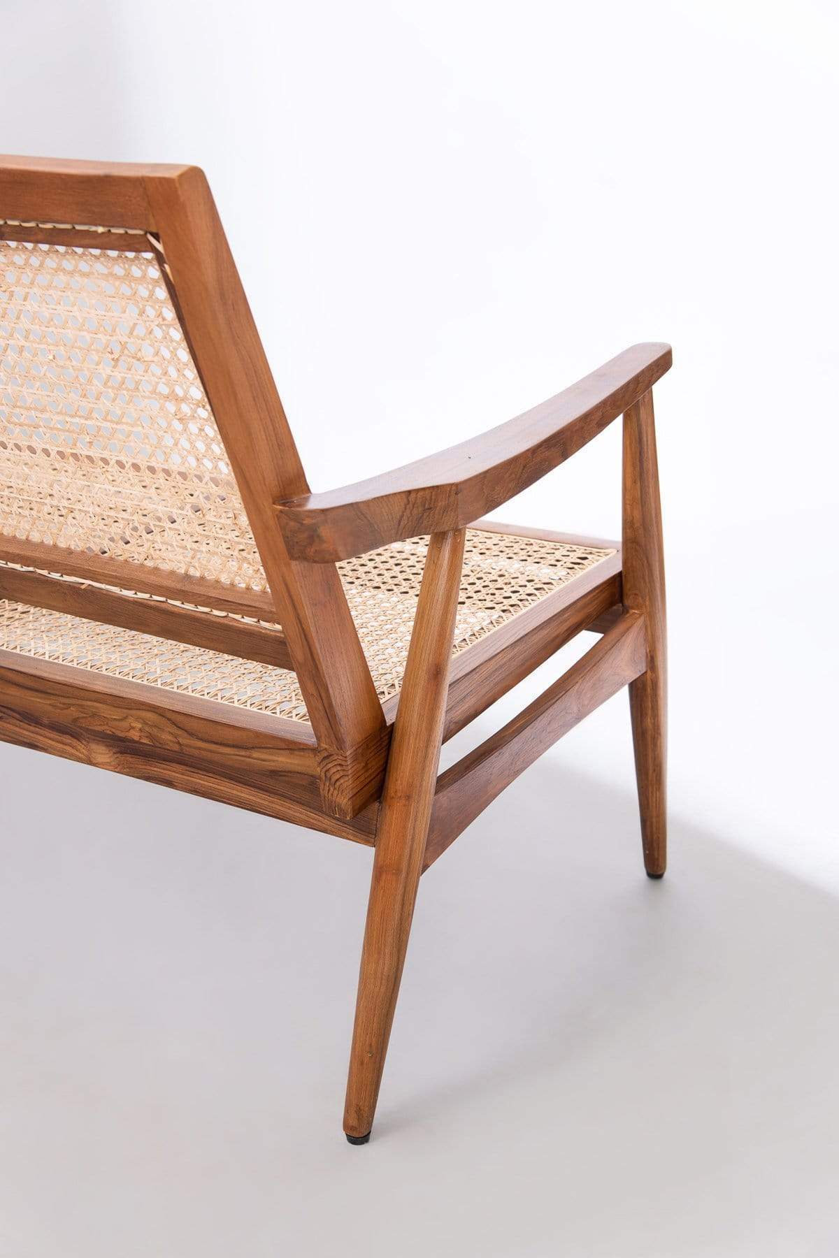 Handcrafted Rattan Craft bench in glossy finish, Rural Gallery Pakistan