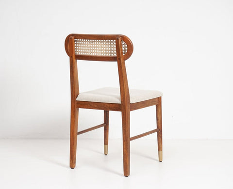 Handcrafted Sheesham wood and rattan lounge chair