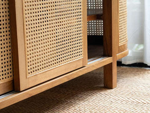 Handcrafted cane work TV cabinet by The Rural Gallery