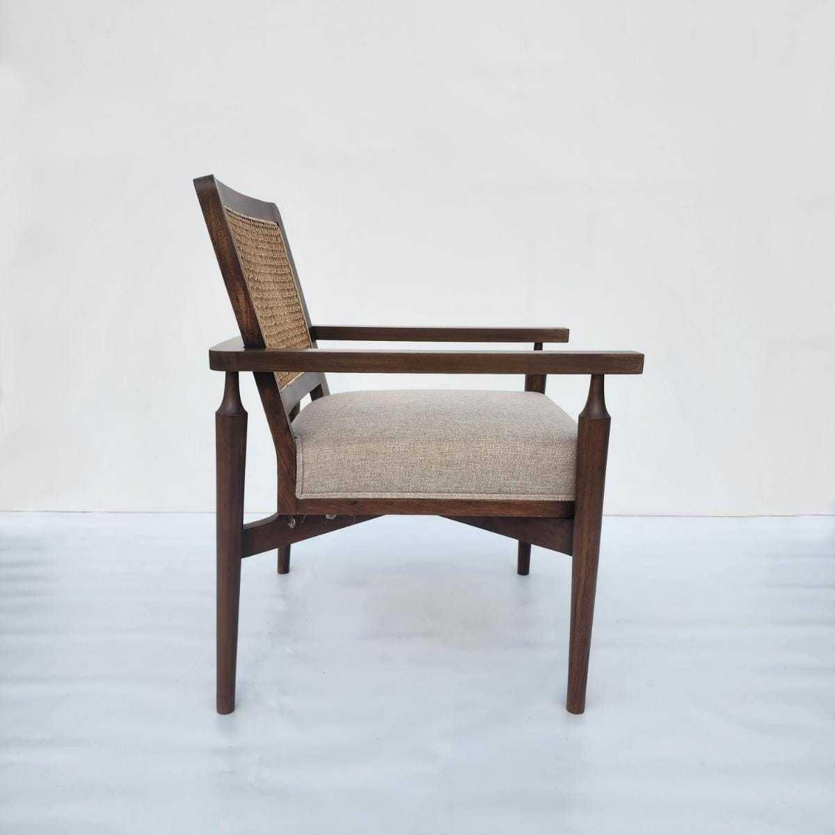 Handwoven cane backrest on R46 PureWeave chair