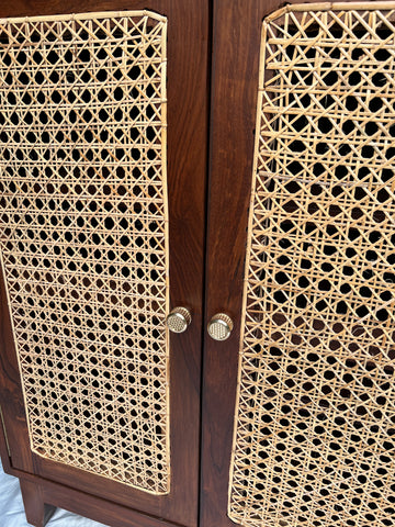 R24 Moro: Canework Cabinet, living Room Storage